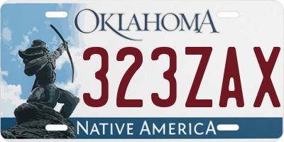 OK license plate 323ZAX