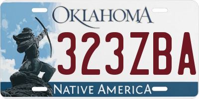 OK license plate 323ZBA