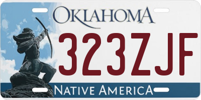OK license plate 323ZJF