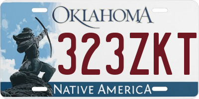 OK license plate 323ZKT