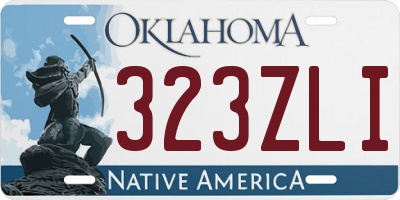 OK license plate 323ZLI