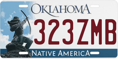 OK license plate 323ZMB