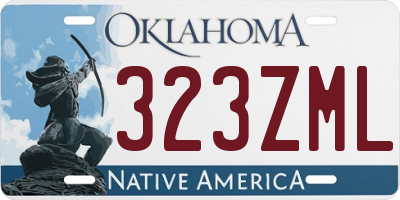 OK license plate 323ZML