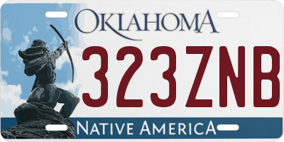 OK license plate 323ZNB