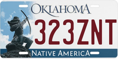 OK license plate 323ZNT