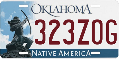 OK license plate 323ZOG