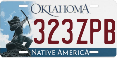 OK license plate 323ZPB