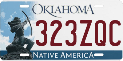 OK license plate 323ZQC