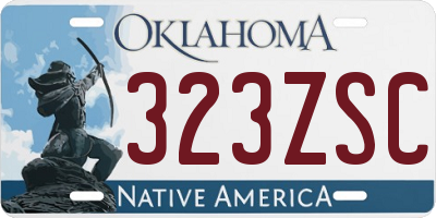 OK license plate 323ZSC