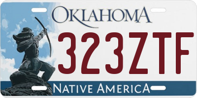 OK license plate 323ZTF