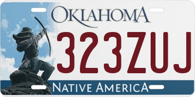 OK license plate 323ZUJ