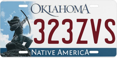 OK license plate 323ZVS