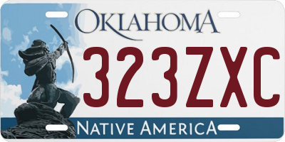 OK license plate 323ZXC