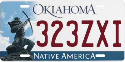 OK license plate 323ZXI