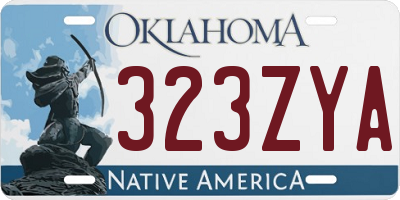 OK license plate 323ZYA