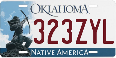 OK license plate 323ZYL