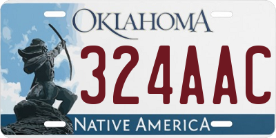 OK license plate 324AAC