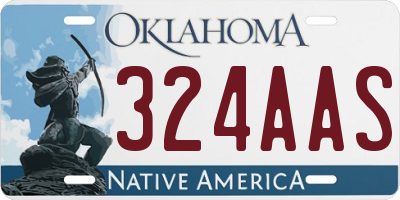 OK license plate 324AAS