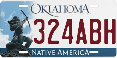 OK license plate 324ABH