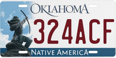 OK license plate 324ACF