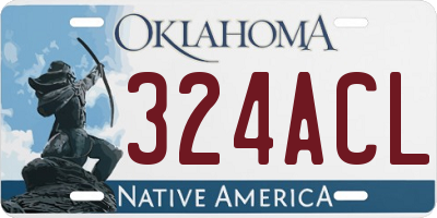 OK license plate 324ACL
