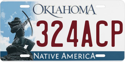 OK license plate 324ACP