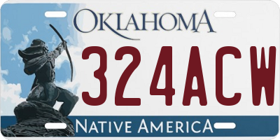 OK license plate 324ACW