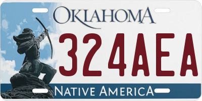 OK license plate 324AEA