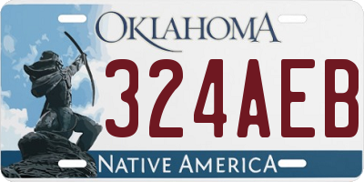 OK license plate 324AEB