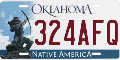 OK license plate 324AFQ