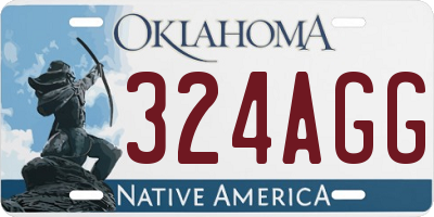 OK license plate 324AGG