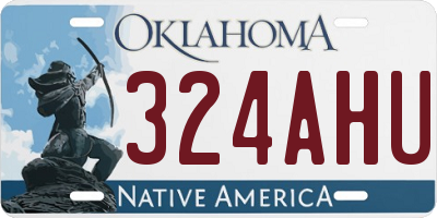 OK license plate 324AHU