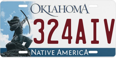 OK license plate 324AIV