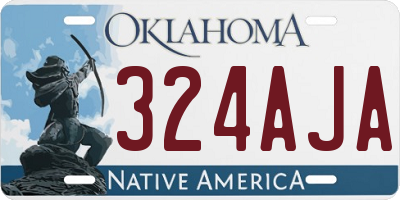 OK license plate 324AJA