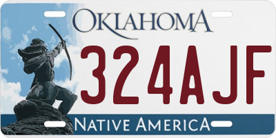 OK license plate 324AJF