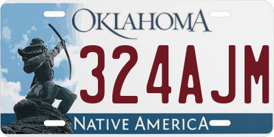 OK license plate 324AJM