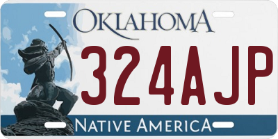 OK license plate 324AJP
