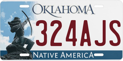 OK license plate 324AJS