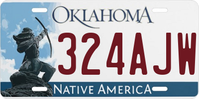OK license plate 324AJW