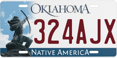 OK license plate 324AJX