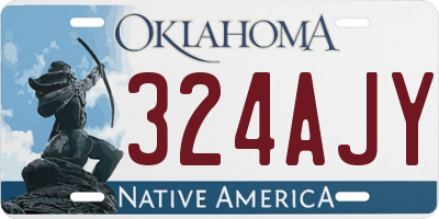 OK license plate 324AJY
