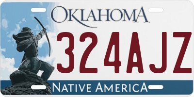 OK license plate 324AJZ