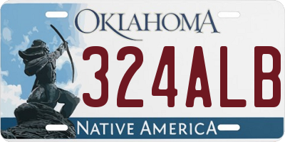 OK license plate 324ALB
