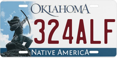 OK license plate 324ALF