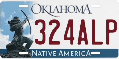 OK license plate 324ALP