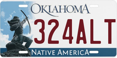 OK license plate 324ALT