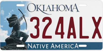 OK license plate 324ALX