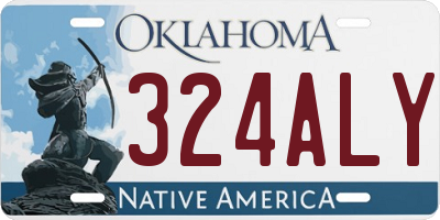 OK license plate 324ALY