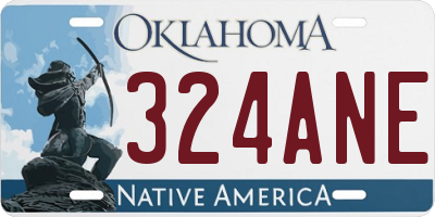 OK license plate 324ANE