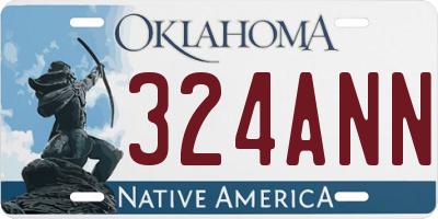 OK license plate 324ANN